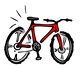 bike with flat tire